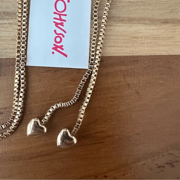 Betsey Johnson Mauve Red Heart Shaped Pendant long necklace 20 Inches NWT - Picture 5 of 5